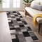World Rug Gallery Modern Geometric Boxes Design Non Shedding Soft Area Rug 2' x 7' Black 399BLACK2x7 - alternate 1